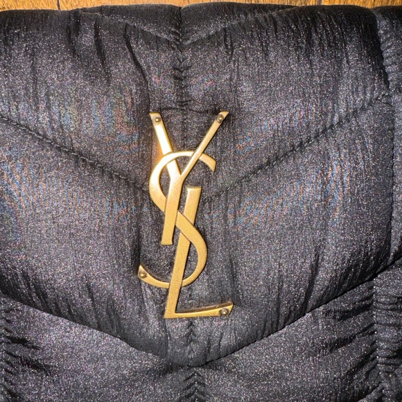 NWT Saint Laurent LOULOU puffer in black and gold - Picture 2 of 9